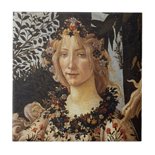 Primavera, detalhe de Flora por Sandro Botticelli
