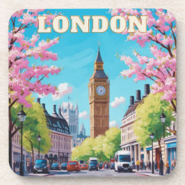 Primavera em Londres Cork Porta copos - Classic UK