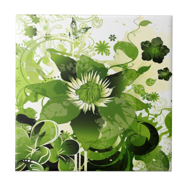 Primavera Emerald Green Floral (Frente)