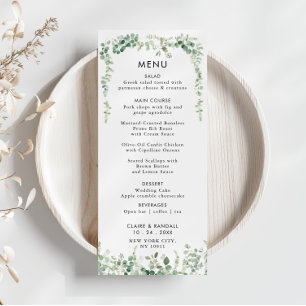 Primavera Eucalyptus Greenery Bod Menu Plana