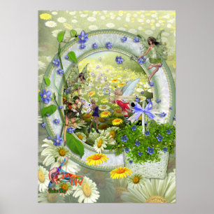 Primavera Fairies Baby Girl Décor Poster