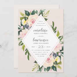 Primavera Floral Blush | Convite Para Casamento