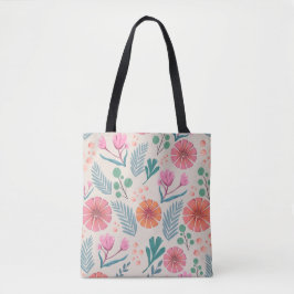 Primavera Floral Botânica Padrão Colorida Tote Bag