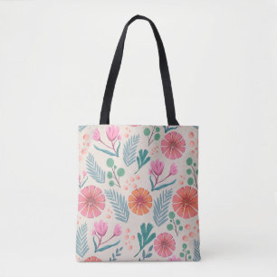 Primavera Floral Botânica Padrão Colorida Tote Bag