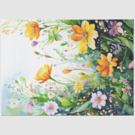 Primavera Floral Colorida Papel Tecido