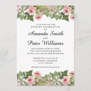 Primavera floral elegante / convite para casamento