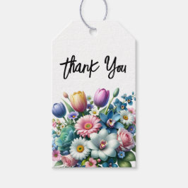Primavera Floral Obrigado Etiquetas