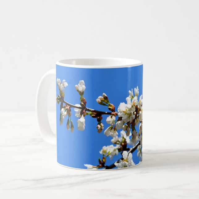 primavera floresce a caneca de café (Frente Esquerda)