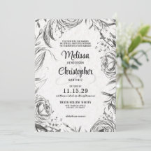 Primavera Garden com Detalhes Convite para Casamen