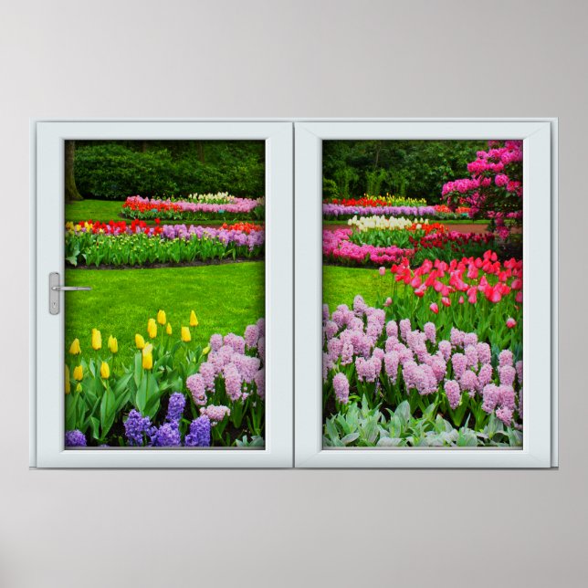 Primavera Garden Window Illusion Poster (Frente)