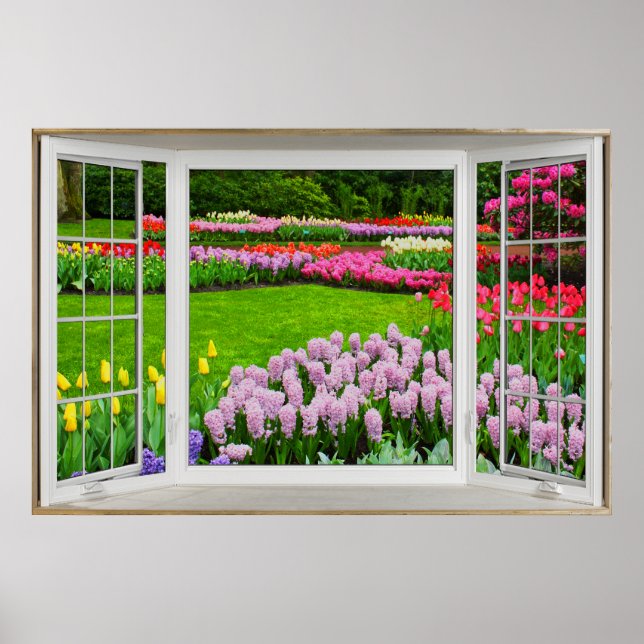 Primavera Garden Window Illusion Poster (Frente)