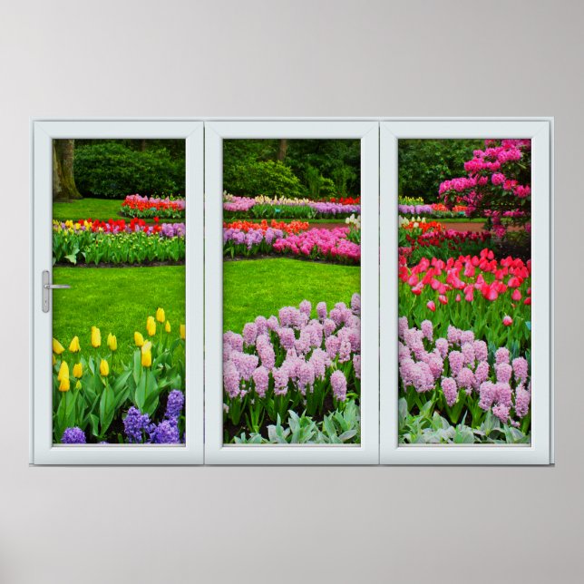 Primavera Garden Window Illusion Poster (Frente)