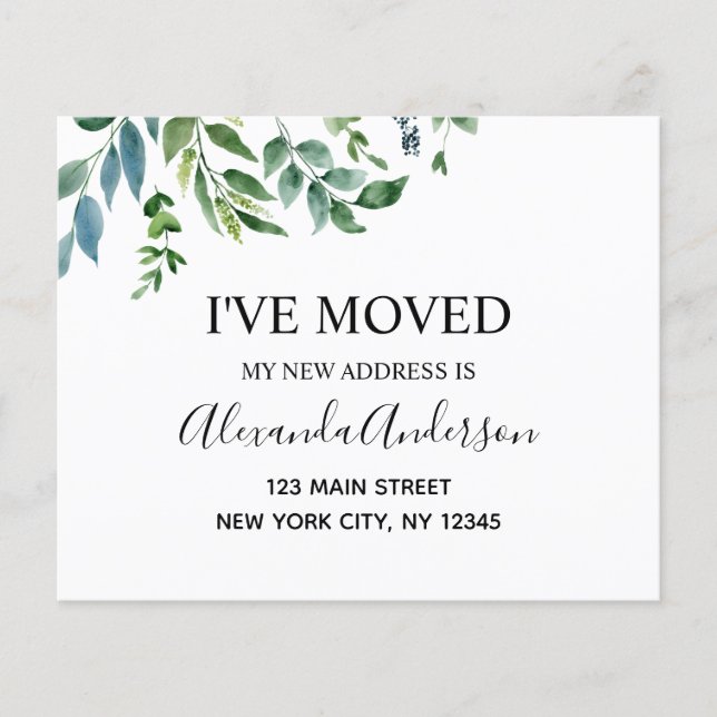 Primavera Greenery de Anúncio de Movimentação de O (Frente)