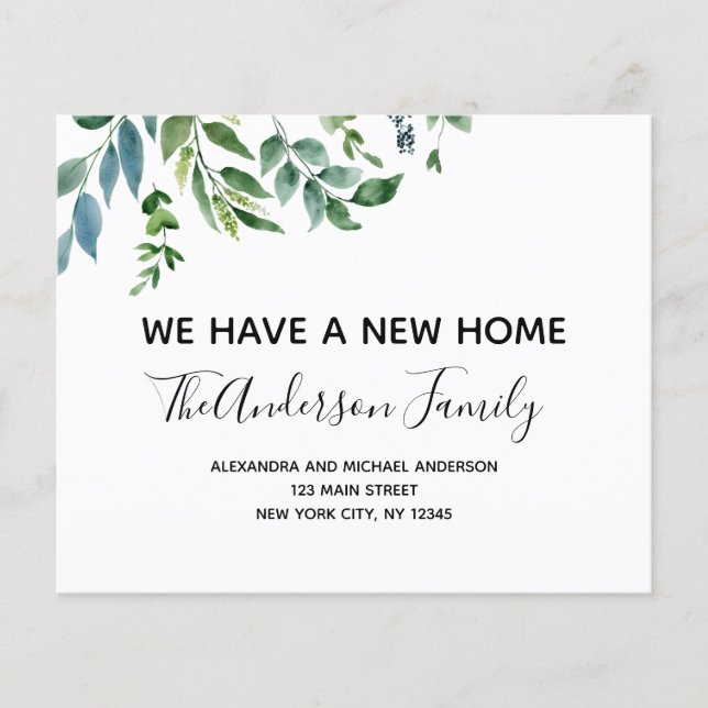 Primavera Greenery de Anúncio de Movimentação de O (Frente)