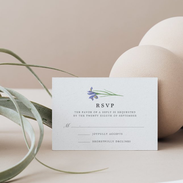 Primavera Iris | Watercolor Floral Wedding RSVP (Criador carregado)