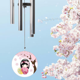 Primavera Kokeshi Doll Cute Japonês Geisha