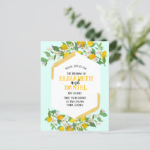 Primavera Lemons Cartão postal Convite para Casame