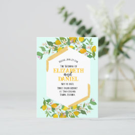 Primavera Lemons Cartão postal Convite para Casame