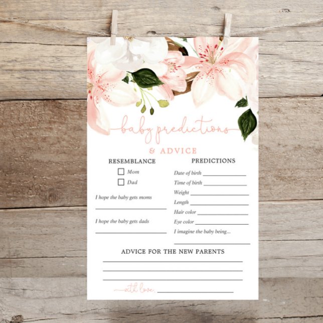 Primavera lírios cor-de-rosa Cartão de conselho (Criador carregado)