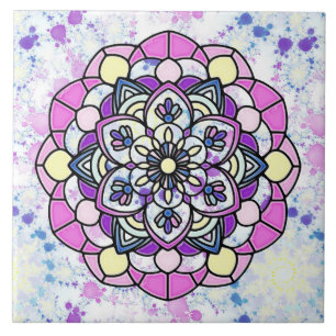 Primavera Mandala A Azulejo Cerâmica