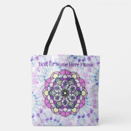 Primavera Mandala All-Over-Impressão Bolsa, Bolsa 