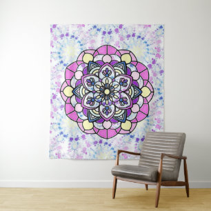 Primavera Mandala Tapeçaria