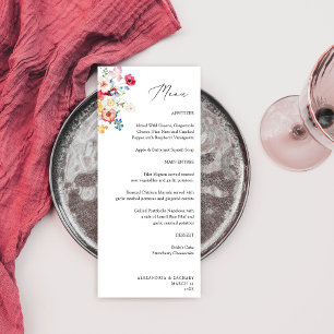 Primavera Multi Color Florals Tall Menu