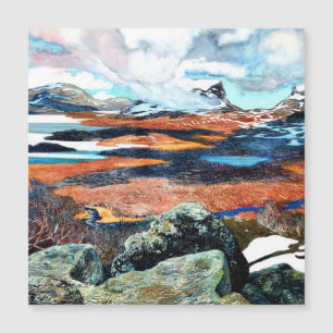 Primavera na Lapónia, pintura de arte