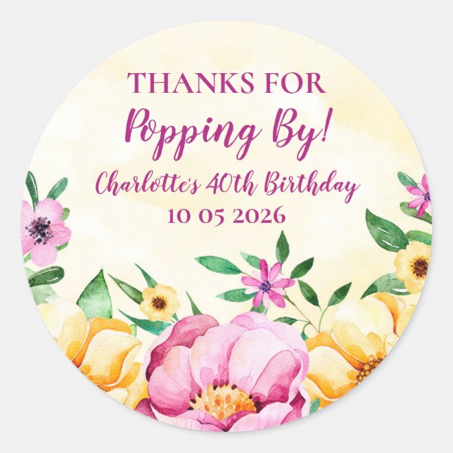 Primavera Obrigados para População por Etiqueta de (Frente)