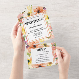 Primavera Orange Floral Tear Off