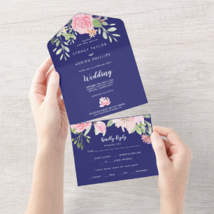 Primavera Peony Marinho Casamento Tudo Em Um Convi