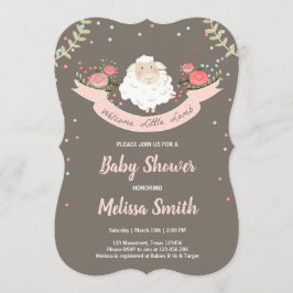 Primavera pequeno do rosa do convite do chá de