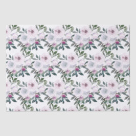 Primavera romântico Floral Papel de Tecido de Aqua