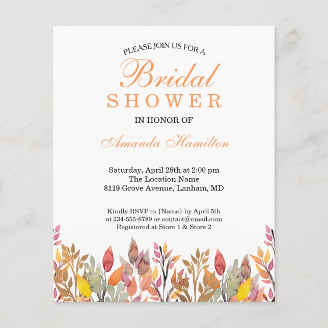 Primavera russa Queda Floral Chá de panela Laranja (Frente)