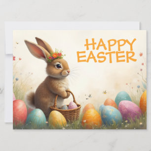 Primavera Saudações do Coelhinho da Páscoa