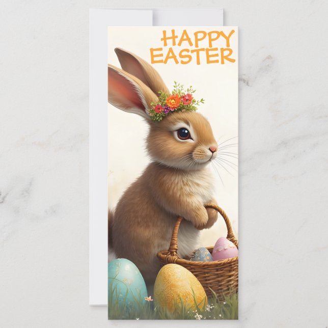 Primavera Saudações do Coelhinho da Páscoa (Frente)