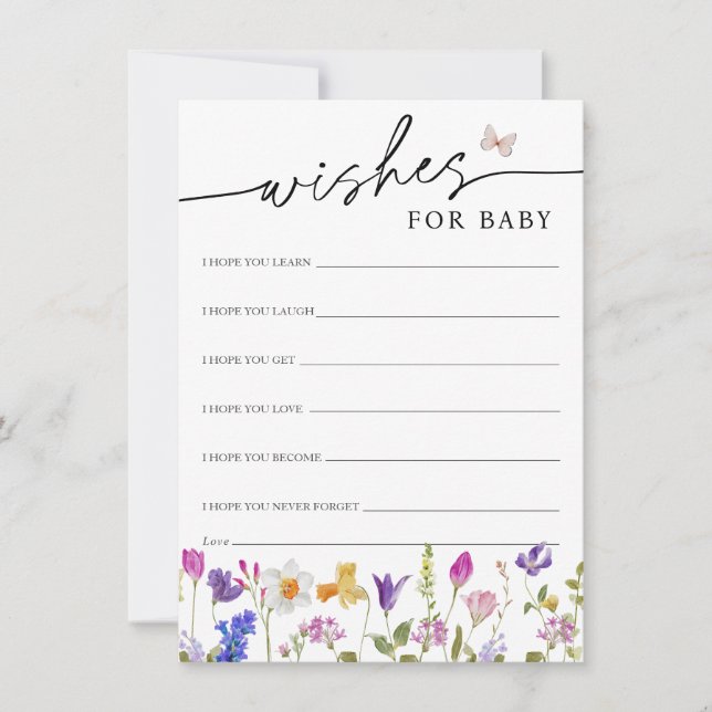 Primavera selvagem florescente deseja um cartão pa (Frente)