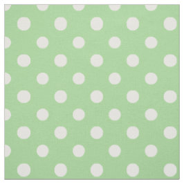 Primavera Sunshine White em Tecido Verde de Bolinh