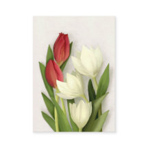 Primavera Tulip Floral Cartão de visita