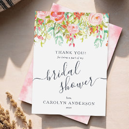 Primavera Verão Floral | Agradecimento Chá de Noiv