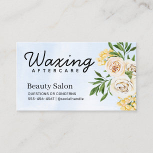 Primavera Watercolor Waxing Aftercare Cartão de vi
