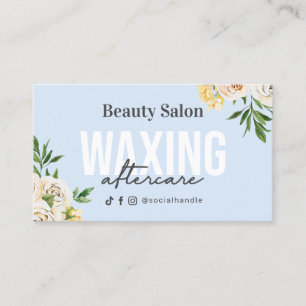 Primavera Watercolor Waxing Aftercare Cartão de vi