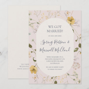 Primavera Wildflower   Anúncio De Elopemento De E