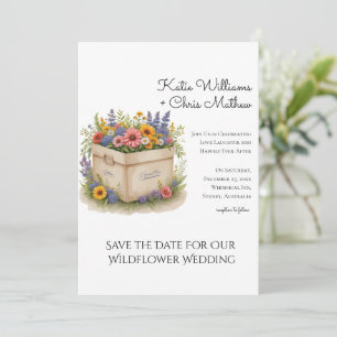 Primavera Wildflower Gift box QR Code Convite para