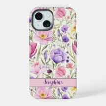 Primavera Wildflower Pastel Pink Purple Nome Perso