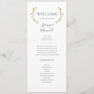 Primavera Wildflower Programa Casamento Branco