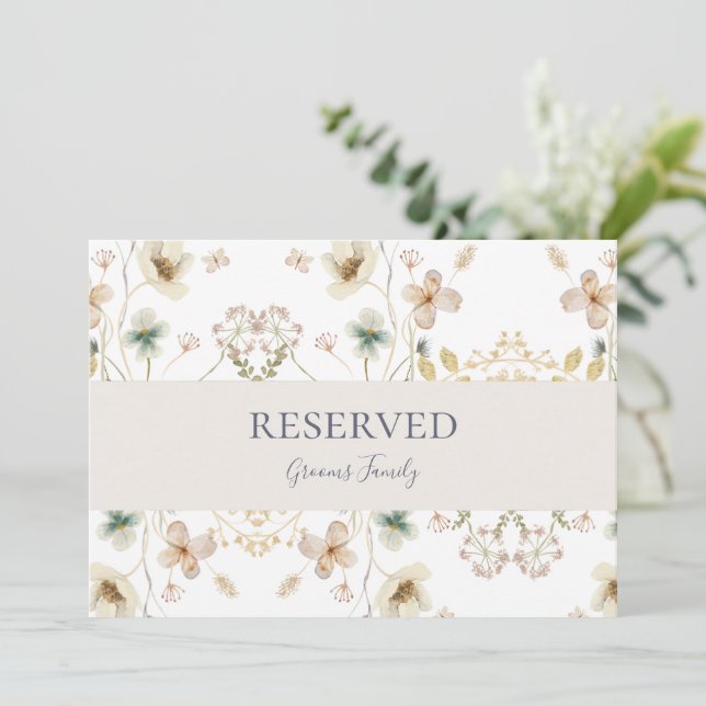 Primavera Wildflower | Sinal branco reservado (Em pé/Frente)