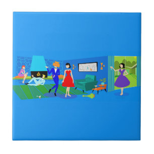 Primaveras de Palma Atômica Azulejo cerâmico do co