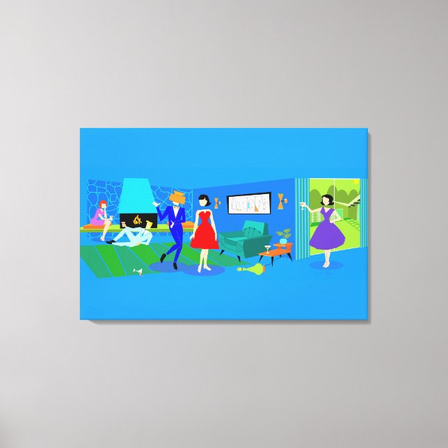 Primaveras de Palma Atômica Canvas do Cocktail (Frente)