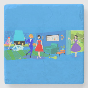 Primaveras de Palma Atômica Porta copos de Pedra 